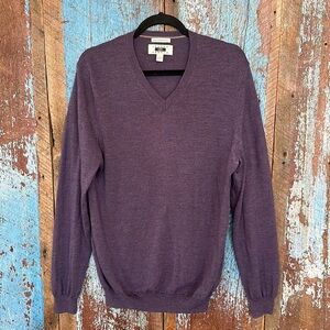 Joseph Abbound Sweater Men’s Size Large Merino Wool Purple Sweater